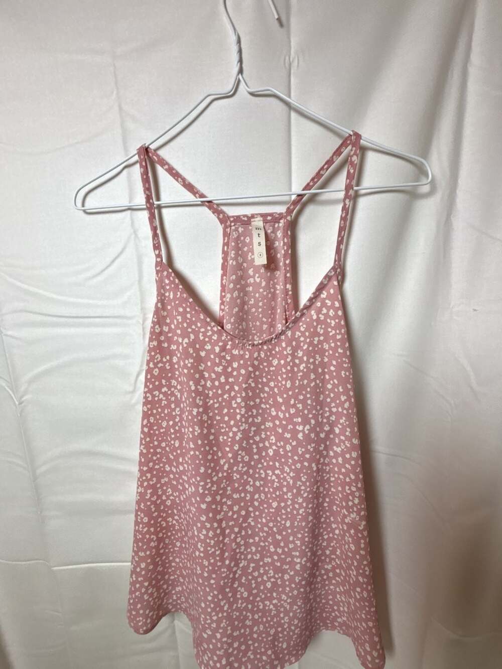 MTS Pink Leopard Print Racerback Cami Top Size S HT9261